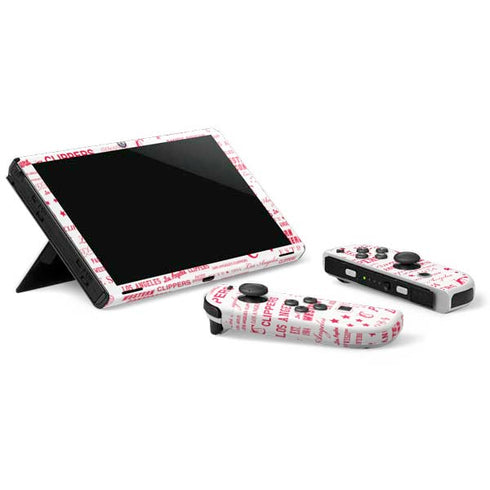 NBA Los Angeles Clippers Blast Logos Nintendo Switch OLED (2021) Skin